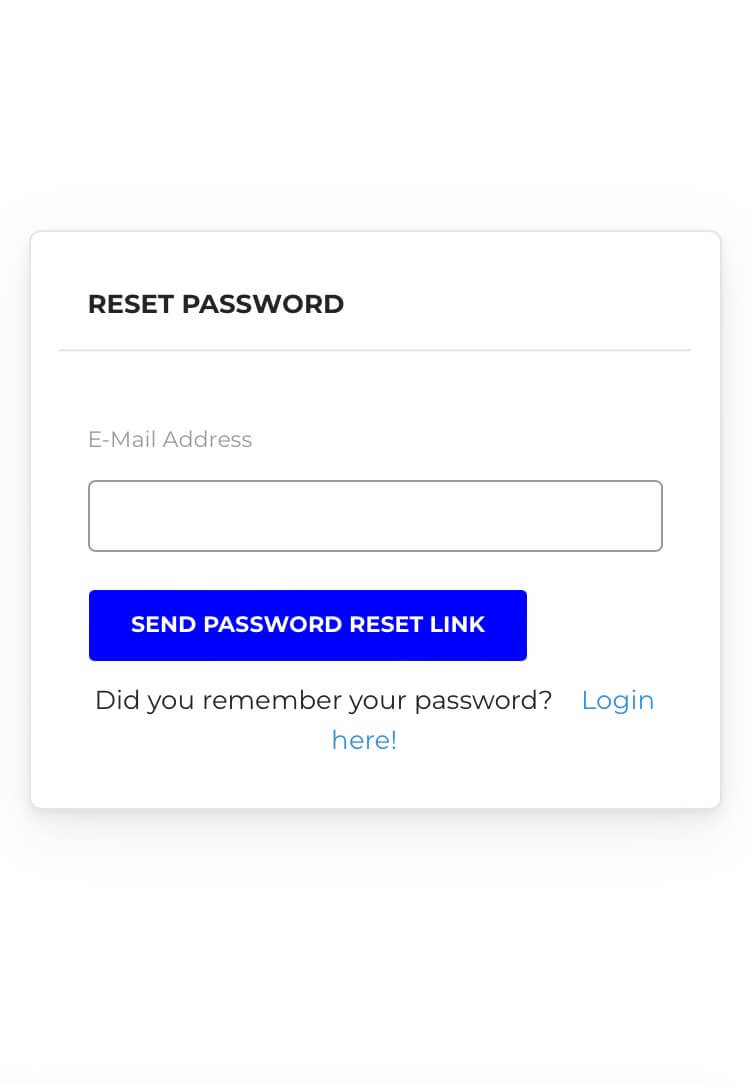 BSRS TESDA Reset Password